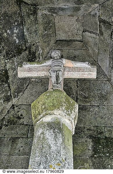 Kreuz Unseres Lieben Herrgotts  Statue von Christus am Kreuz  Trancoso  Serra da Estrela  Portugal  Europa