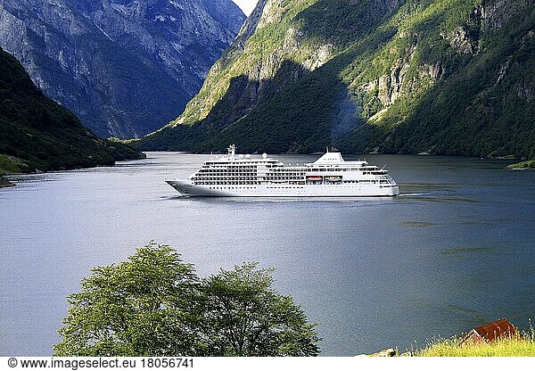 Kreuzfahrtschiff  Silver Whisper  Näröyfjord  Gudvangen  Näroyfjord  Norwegen  Europa