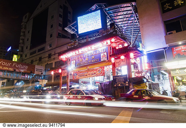 Kuala Lumpur Hauptstadt Nacht Thailand Straßenverkehr