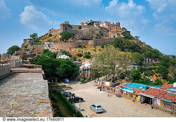 Kumbhalgarh fort famous indian tourist landmark. Rajasthan India