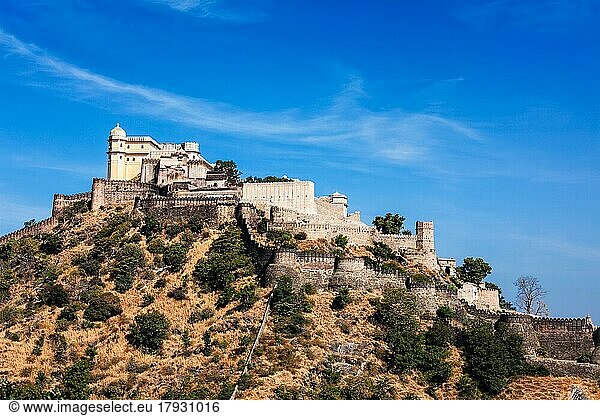 Kumbhalgrh Fort berühmte Touristenattraktion und Wahrzeichen. Rajasthan  Indien  Asien