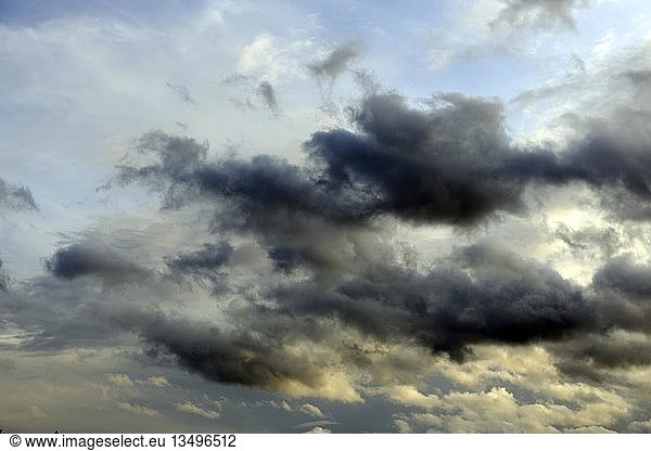 Kumuluswolken  Regenwolken  Gewitterwolken  herannahendes Gewitter
