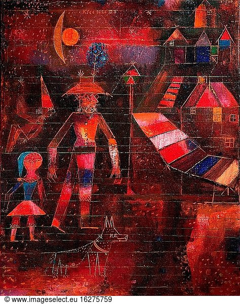 Kunst  Paul Klee 1879-1940  Titel des Werks  Karneval im Dorf  1926  Ölgemälde auf Leinwand cm 65 2 x 44.