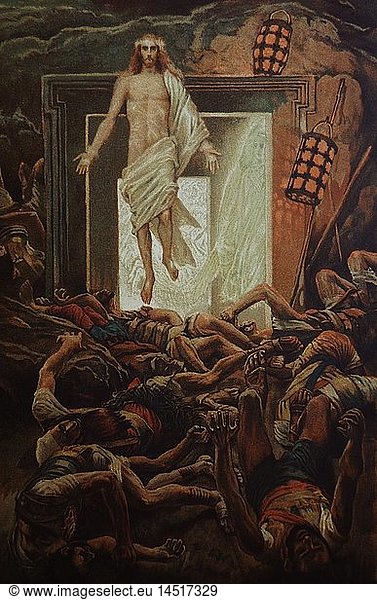 Kunst  Sakralkunst  Personen  Jesus Christus  Auferstehung  GemÃ¤lde  von James Tissot  (1836 - 1902) Kunst, Sakralkunst, Personen, Jesus Christus, Auferstehung, GemÃ¤lde, von James Tissot, (1836 - 1902),
