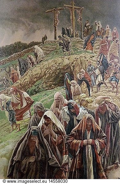 Kunst  Sakralkunst  Personen  Jesus Christus  Kreuzigung  GemÃ¤lde  von James Tissot  (1836 - 1902) Kunst, Sakralkunst, Personen, Jesus Christus, Kreuzigung, GemÃ¤lde, von James Tissot, (1836 - 1902),