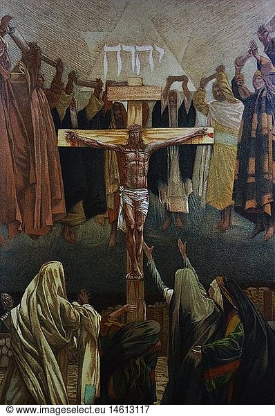 Kunst  Sakralkunst  Personen  Jesus Christus  Kreuzweg  GemÃ¤lde  von James Tissot  (1836 - 1902) Kunst, Sakralkunst, Personen, Jesus Christus, Kreuzweg, GemÃ¤lde, von James Tissot, (1836 - 1902),