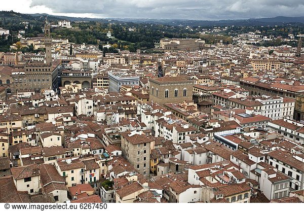 Kuppel  Europa  Ansicht  UNESCO-Welterbe  Florenz  Kuppelgewölbe  Italien  Toskana