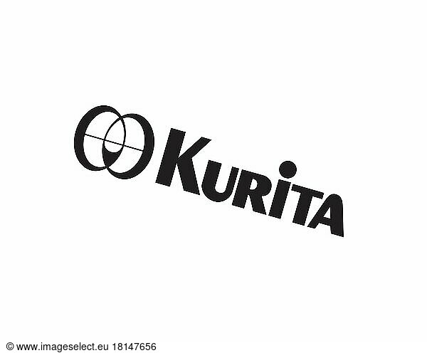 Kurita Water Industries  gedrehtes Logo  Weißer Hintergrund B
