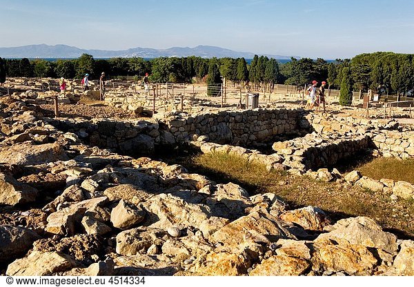 L´ Escala Greek area of Ampuries ruins Costa Brava Girona province Catalonia Spain