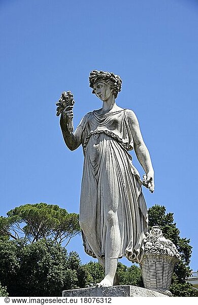 L'Estate  der Sommer  vier Jahreszeiten  Statue  Skulptur  Piazza del Popolo  Platz  Rom  Latium  Italien  Europa
