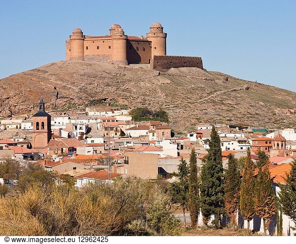 La Calahorra  Granada Province  Spain  16th century castle above village.