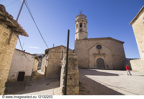 La Canyada de Benatanduz Medieval architecture Maestrazgo county Teruel Aragon Spain.