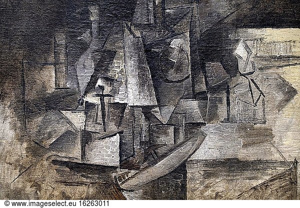 La Coiffeuse  1911  von Pablo Picasso  Museum Georges Pompidou Paris Frankreich.