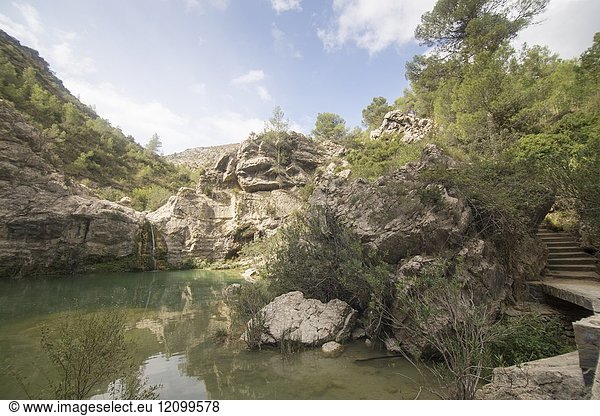 La Encantada cascade in Planes Alicante province  Spain Gallinera valley.