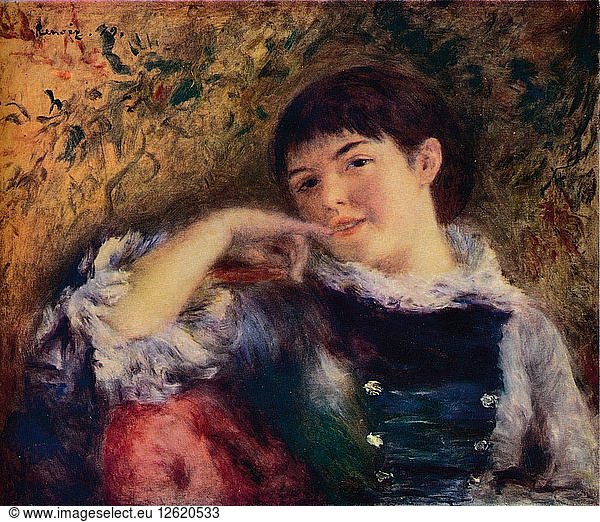 La Songeuse  um 19. Jahrhundert. Künstler: Pierre-Auguste Renoir.