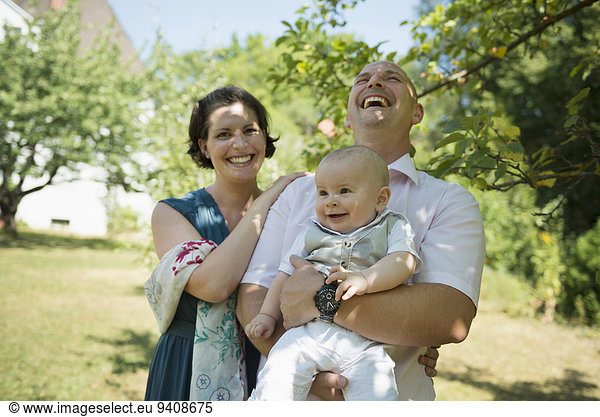 lachen lächeln Menschliche Eltern Baby
