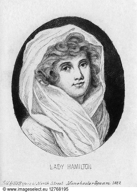 LADY EMMA HAMILTON (1765-1815). Emma Hart Hamilton; née Amy Lyon ...