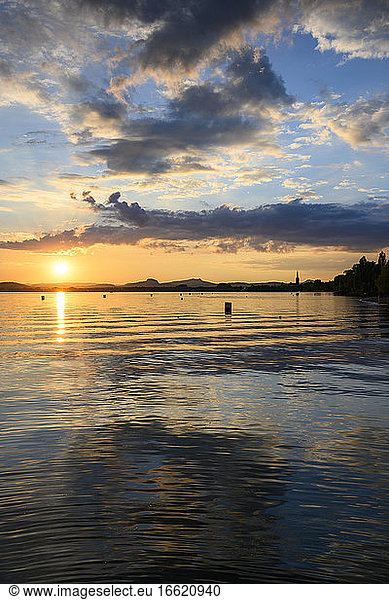 Lake Constance at moody sunset