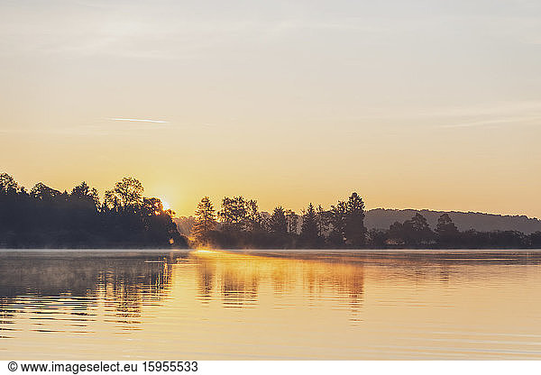 Lake during sunrise  Germany