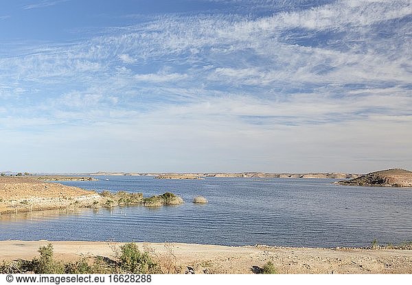 Lake Nasser in Abu Simbel  Ägypten  Afrika