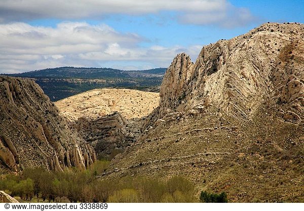 Landscape near Aliaga. Teruel province  Aragon  Spain
