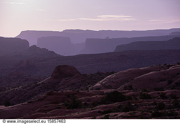 Landscape of Utah's Canyons and Mesas in Arches National Park
