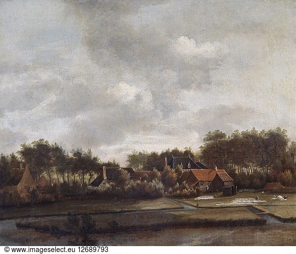 Landscape  with Bleaching Grounds  17th century. Artists: Follower of Jan van Ruisdael  Jan Vermeer.