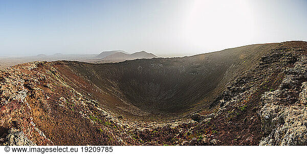 Landscape with Calderon Hondo crater at Fuerteventura