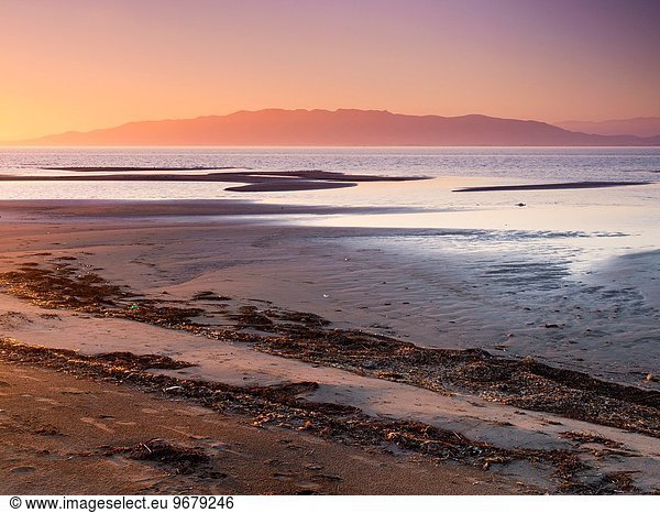 Landschaft Hügel Fluss Sonnenlicht Flussdelta Delta Bucht Katalonien Spanien Sonne Tarragona Provinz