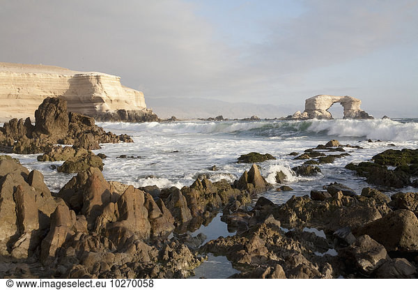 Landschaft Steilküste Monument Antofagasta Chile Sandstein