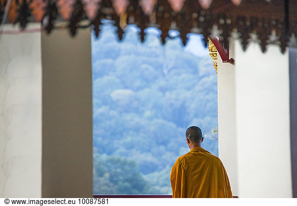 Landschaftlich schön landschaftlich reizvoll Bewunderung Ansicht fünfstöckig Buddhismus Mönch
