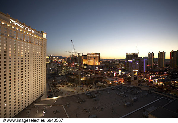 Las Vegas at Sunset  Nevada  USA