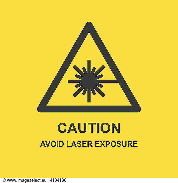 Laser danger warning sign