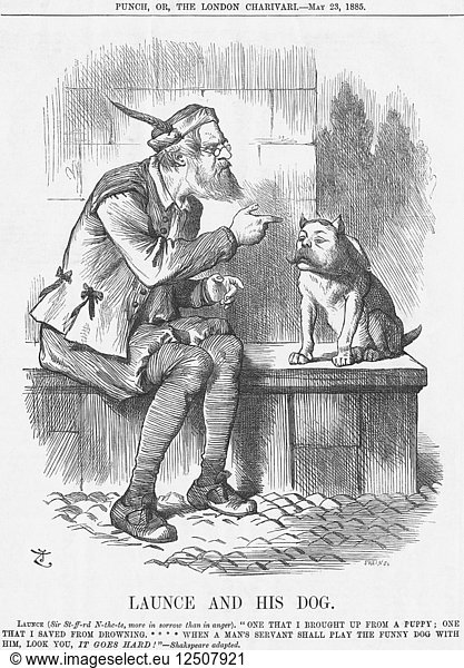 Launce und sein Hund  1885. Künstler: Joseph Swain