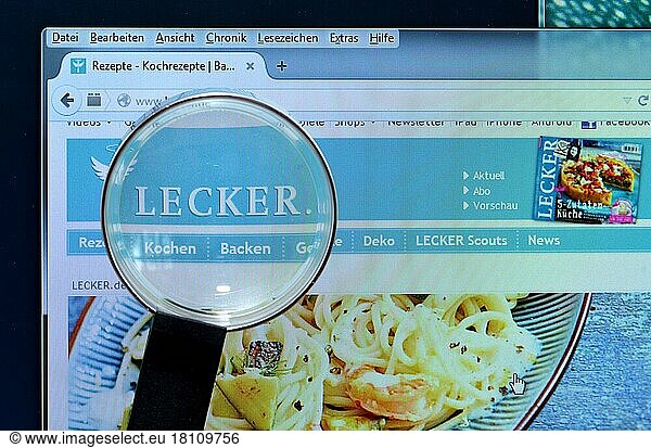 Lecker.de  homepage  Internet  Bildschirm