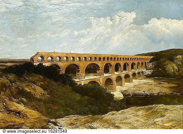 Lee Frederick Richard - Le Pont Du Gard - Britische Schule - 19. Jahrhundert.