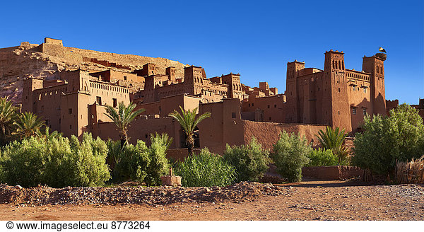 Lehmbauten  Berber Ksar oder befestigtes Dorf  Ait Benhaddou  Souss-Massa-Drâa  Marokko