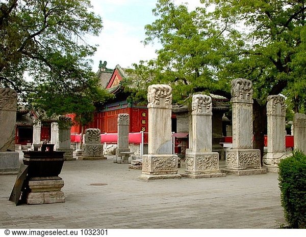 Leichenhalle Stelen in Dong Yue-Tempel. Peking. China