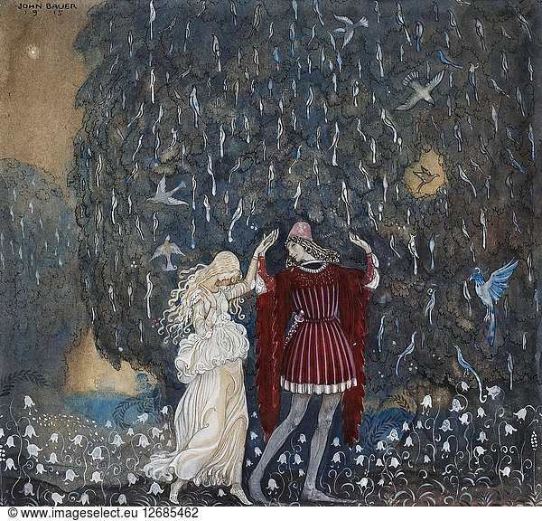 Lena Dances with the Knight. Among Gnomes and Trolls  1915.