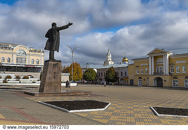 Lenin-Statue in Jelez  Gebiet Lipezk  Russland  Eurasien