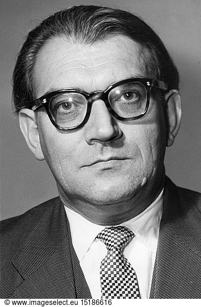 Lenz  Hans  12.7.1907 - 28.8.1968  deut. Politiker (CDU)  PortrÃ¤t  Bonn  24.10.1961