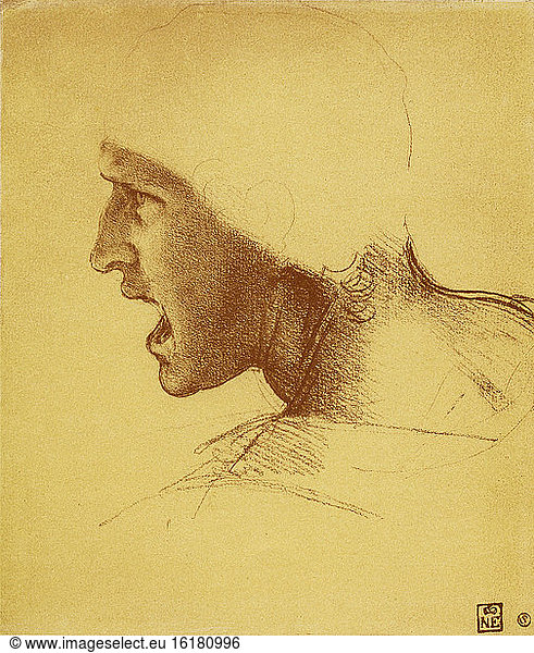 Leonardo da Vinci / Head of a warrior