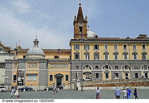 Leonardo da Vinci  Museum  Chiasa Santa Maria  Church  Piazza del Popolo  Square  Rome  Lazio  Italy  Europe