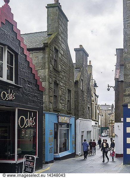 Lerwick  capital of the Shetland Islands in Scotland. Old town waterfront. Europe  Great Britain  Scotland  Northern Isles  Shetland  May