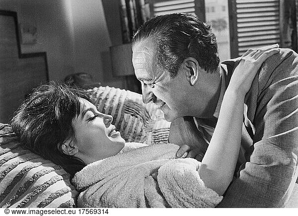 Leslie Caron  David Niven  on-set of the British Film  'Guns of Darkness'  Warner-Pathe Distributors  1962