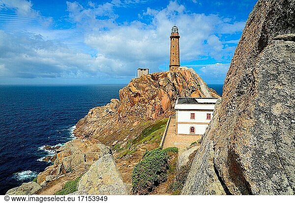 Leuchtturm des Kap Vilan. Costa da Morte  Camari?as  A Coru?a  Spanien.
