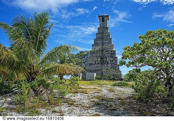 Leuchtturm Fakarava  Tuamotus-Archipel  Französisch-Polynesien  Tuamotu-Inseln  Südpazifik.