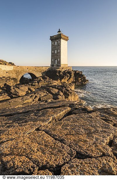 Leuchtturm von Kermorvan. Le Conquet  Finistère  Bretagne  Frankreich.