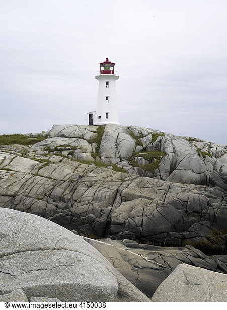 Leuchtturm von Peggys Cove  Nova Scotia  Kanada