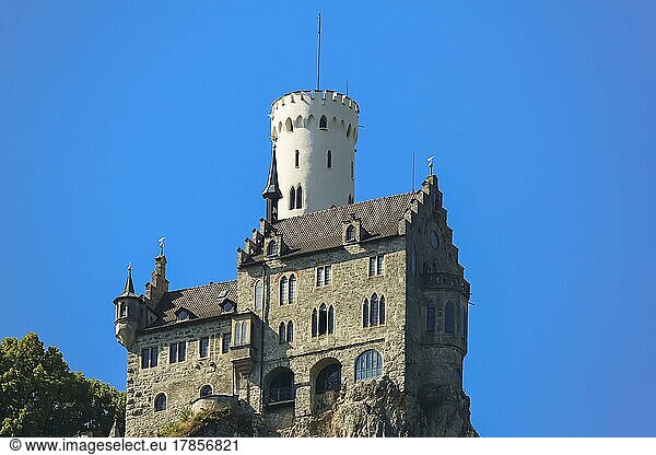 Lichtenstein Castle  Württemberg's fairytale castle  historicism  Swabian Alb  Lichtenstein  Baden-Württemberg  Germany  Europe